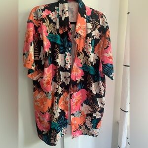 Men’s Hawaiian Summer Tropical Print Shirt Size 3XL